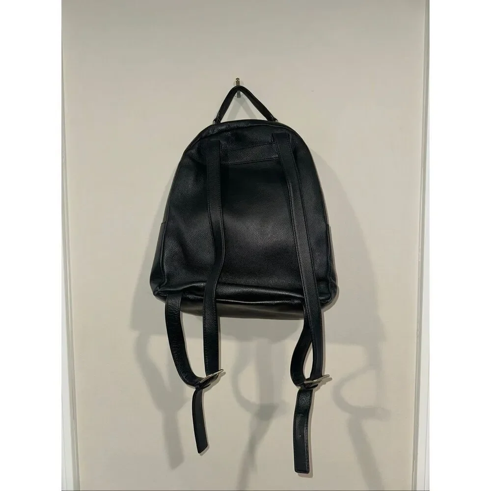 Kate Spade Mini Nicole Larchmont Avenue Black Pebbled Leather Backpack